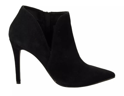 Steve Madden Schwarz Wildleder Leder Stiletto Heels Stiefel Schuhe