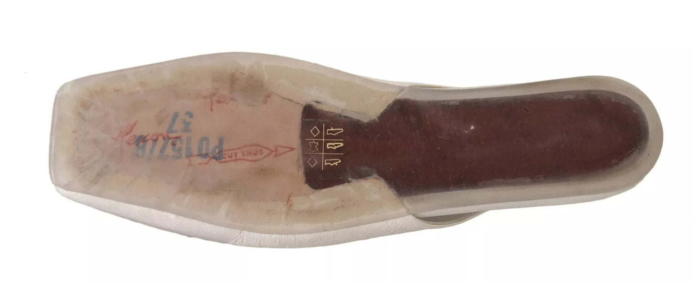 Maison Margiela Weiß Leder Slingback Slip On Flats Schuhe