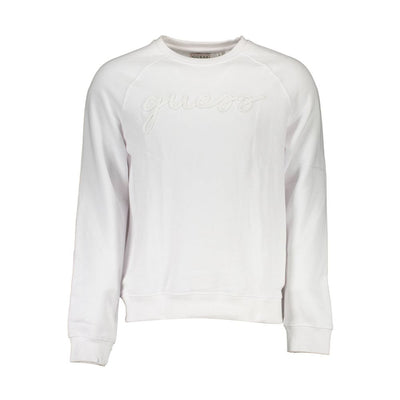 Guess Jeans Weißes Unisex-Sweatshirt aus Baumwolle