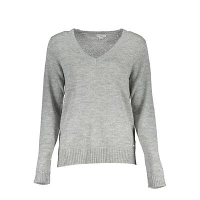 U.S. POLO ASSN. Silberner Pullover aus Wolle für Frauen