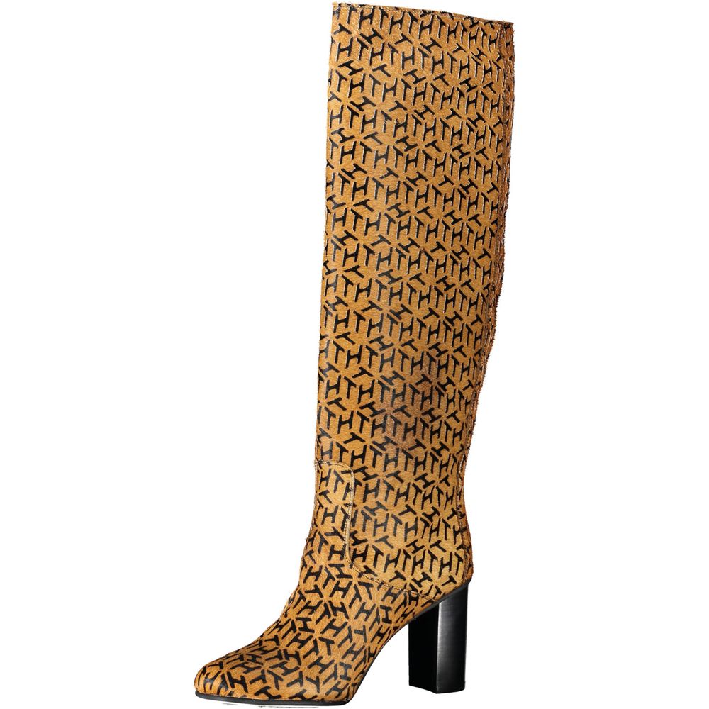 Tommy Hilfiger Beigefarbener Lederstiefel für Damen