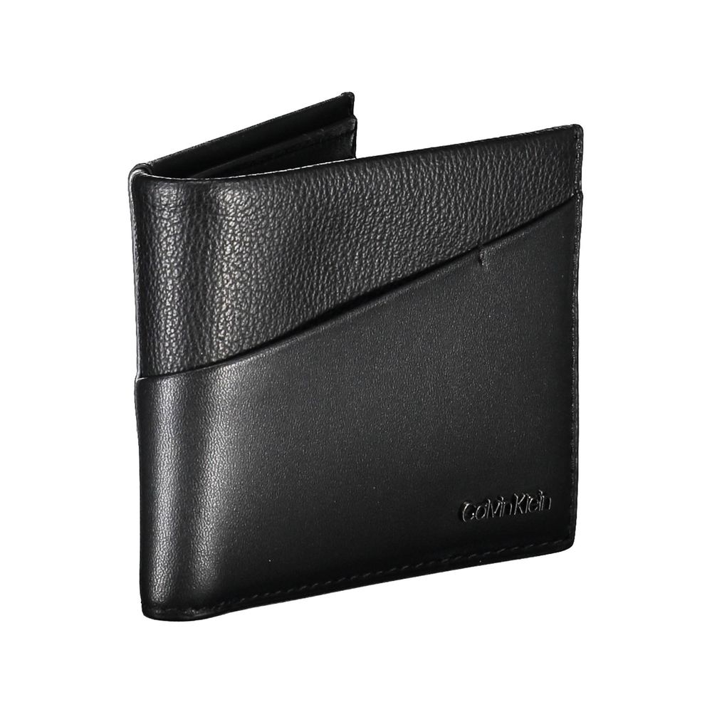 Calvin Klein Schwarzes Polyester Herren Portemonnaie