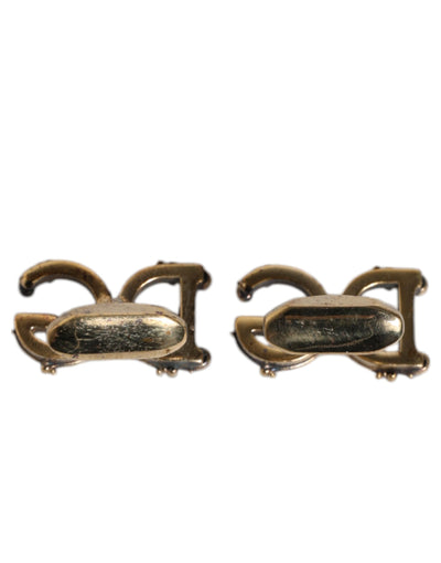 Dolce & Gabbana Goldfarbener 925 Sterling Silber DG Logo Manschettenknopf