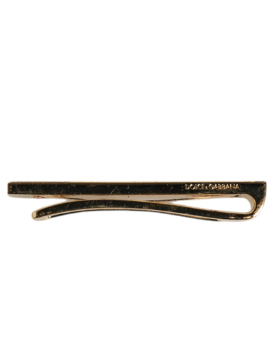 Dolce & Gabbana Gold Ton Messing Kristall gebrandmarkt Zubehör Krawattenklammer Bar