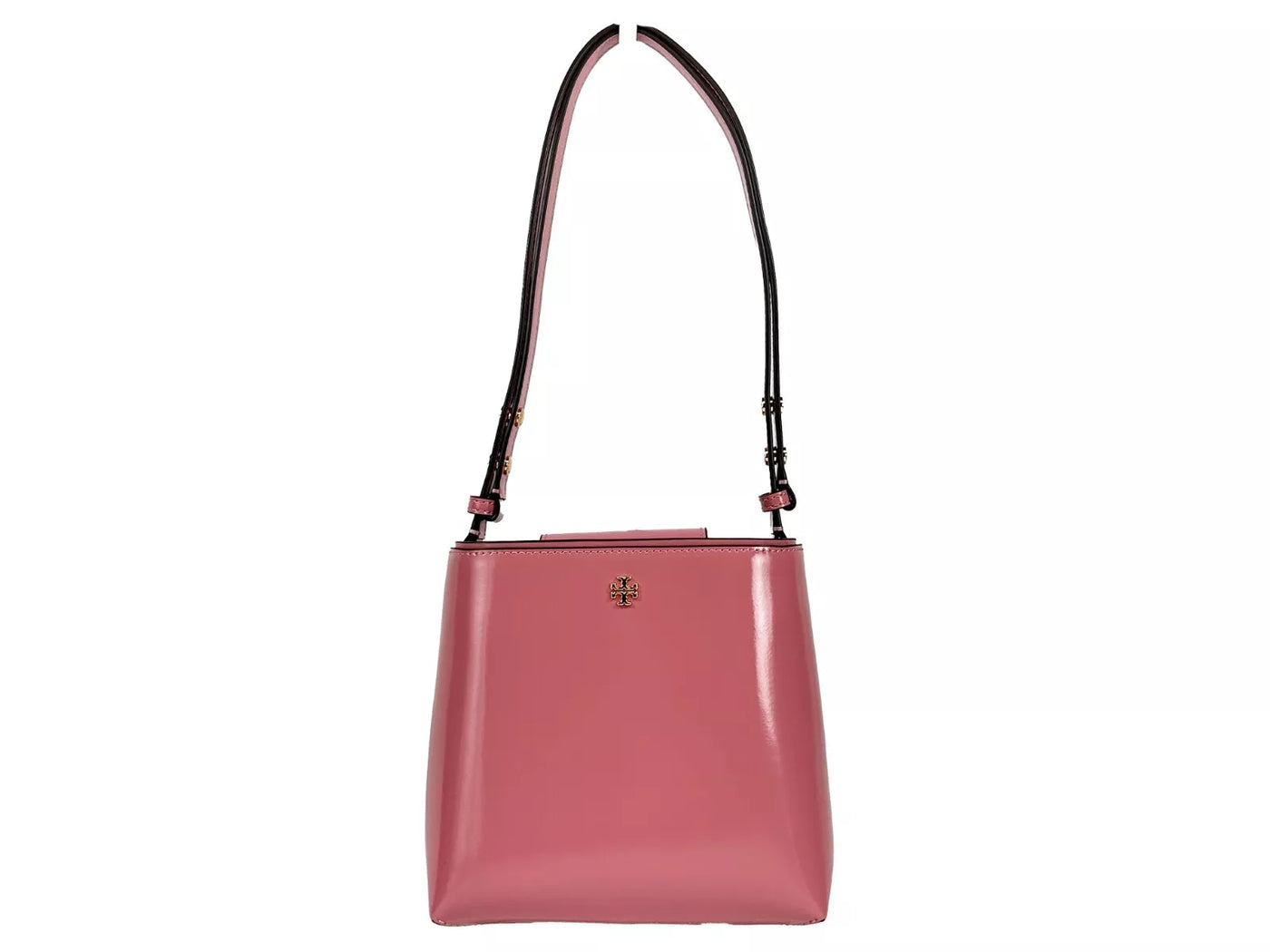Tory Burch Patent Emerson Kleine Eimertasche Geldbeutel Rosa