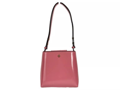 Tory Burch Patent Emerson Kleine Eimertasche Geldbeutel Rosa