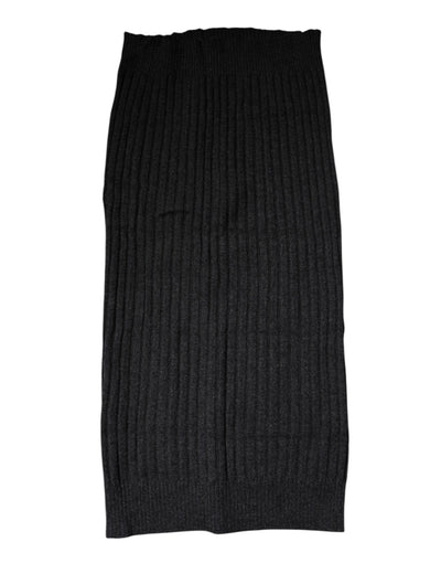 Dolce & Gabbana Schwarzer Kaschmir Strick-Halswärmer Foulard-Schal