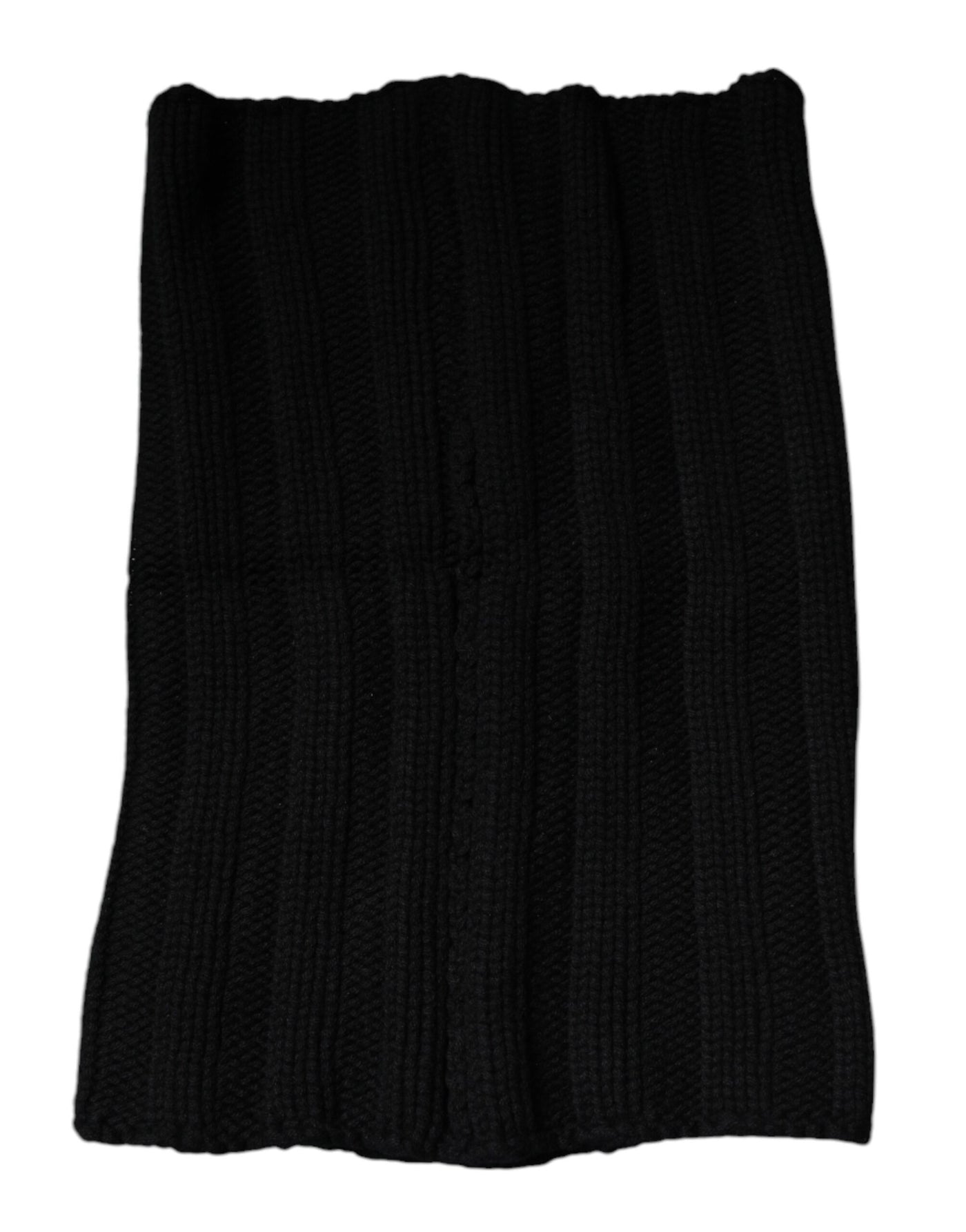 Dolce & Gabbana Schwarzer Kaschmir Strick-Halswärmer Foulard-Schal