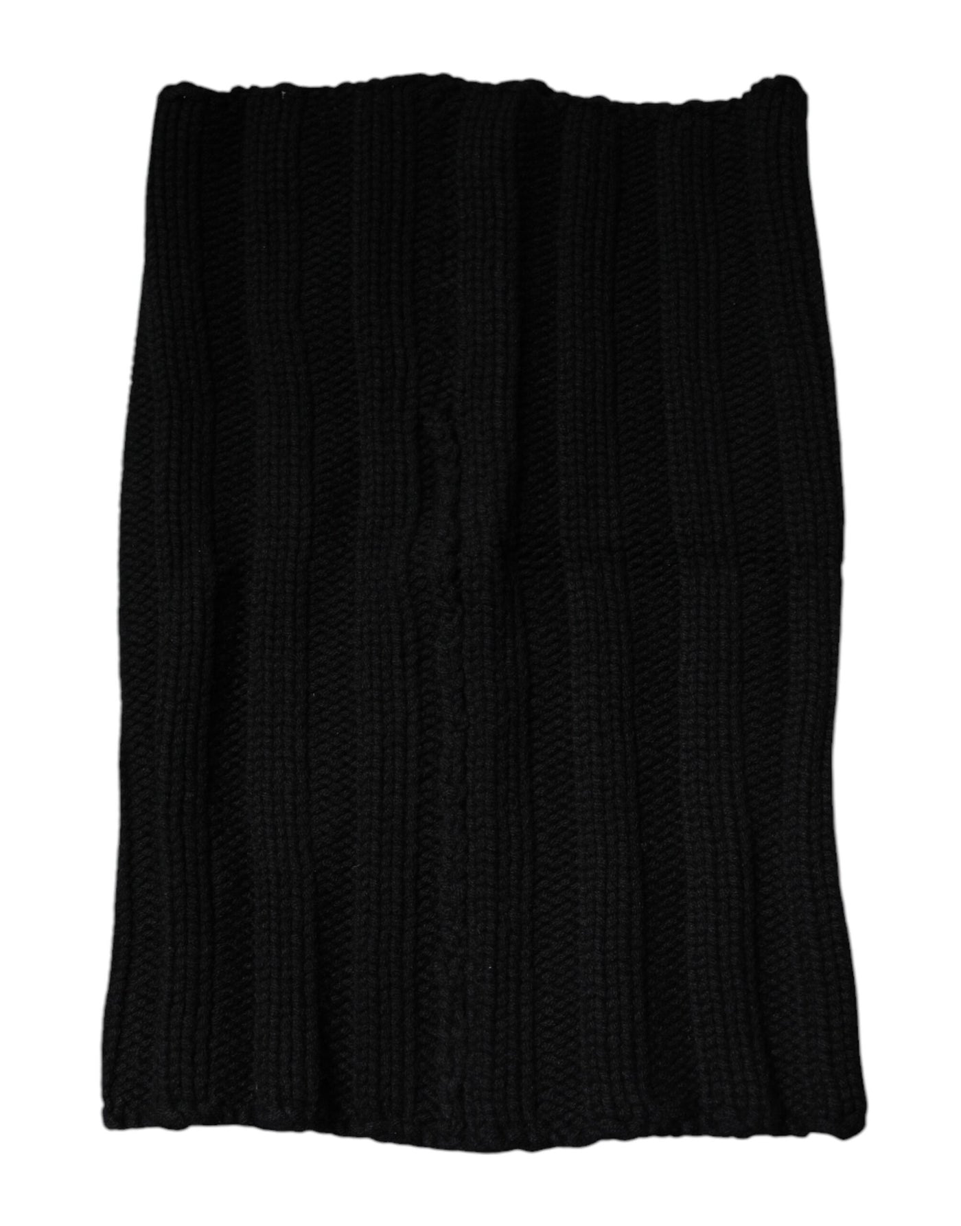 Dolce & Gabbana Schwarzer Kaschmir Strick-Halswärmer Foulard-Schal