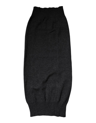Dolce & Gabbana Schwarzer Kaschmir Strick-Halswärmer Foulard-Schal