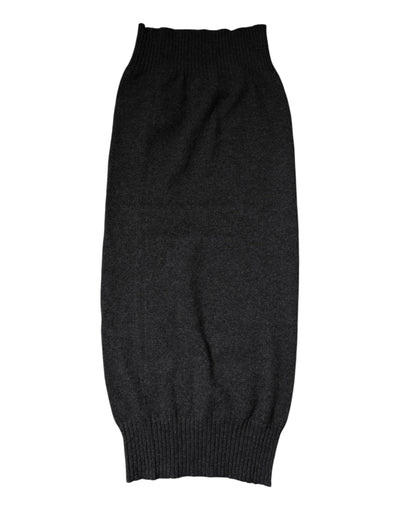 Dolce & Gabbana Schwarzer Kaschmir Strick-Halswärmer Foulard-Schal