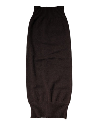 Dolce & Gabbana Brauner Kaschmir-Nackenwärmer gestrickt Foulard-Schal