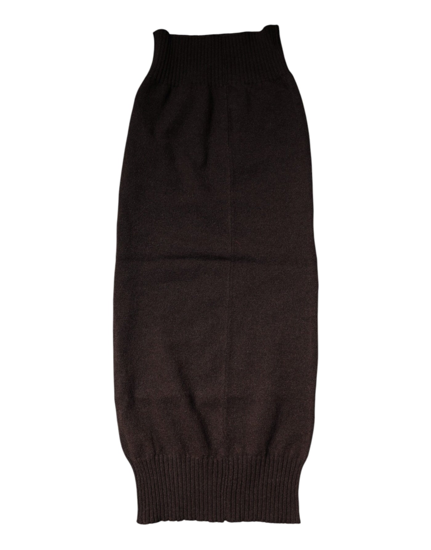 Dolce & Gabbana Brauner Kaschmir-Nackenwärmer gestrickt Foulard-Schal