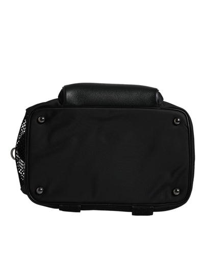 Dolce & Gabbana Schwarzer Schultergurt Pet Carry Logo Plaque Tasche