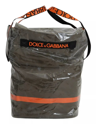 Dolce & Gabbana Grüner Modeausdruck Übergroße Plastiktragetasche
