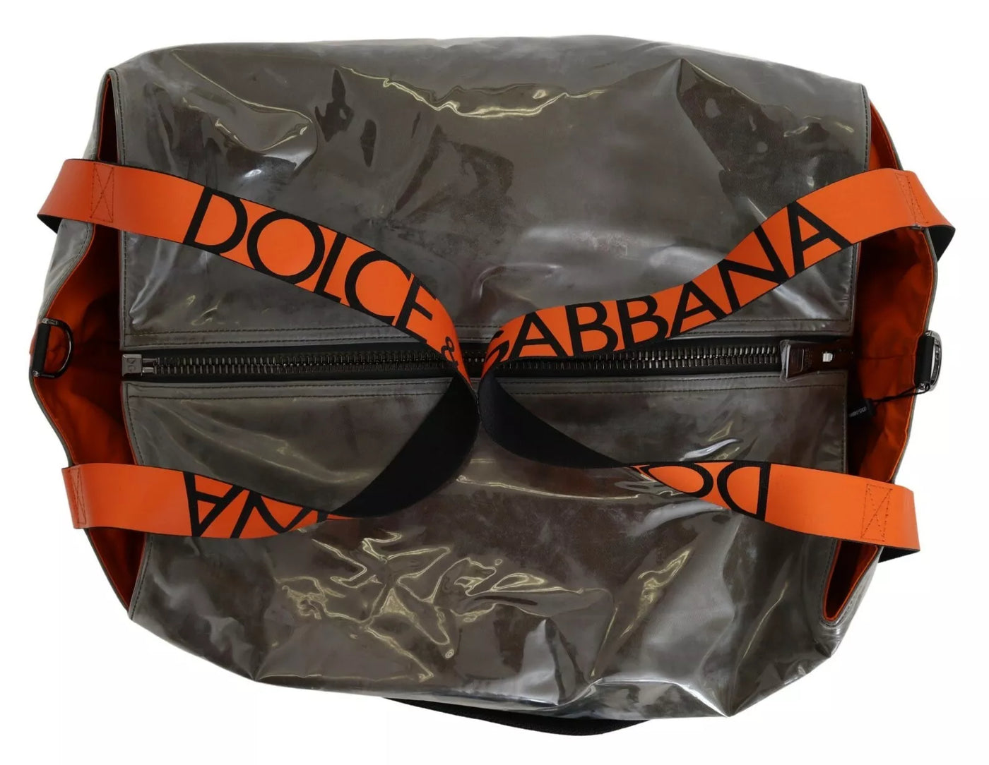 Dolce & Gabbana Grüner Modeausdruck Übergroße Plastiktragetasche