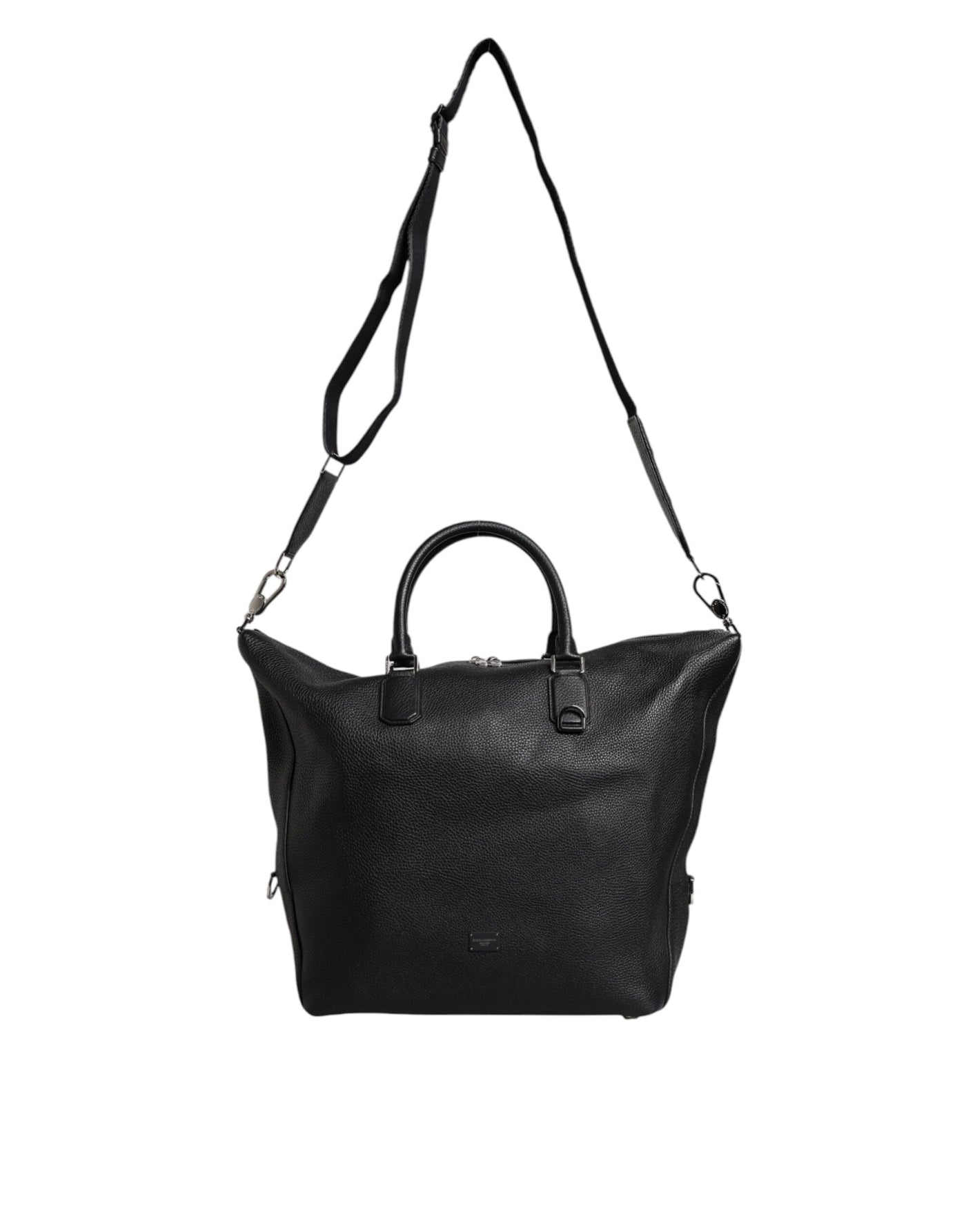 Dolce & Gabbana Schwarze Kalbslederhandtasche Duffle Bag