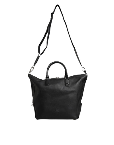 Dolce & Gabbana Schwarze Kalbslederhandtasche Duffle Bag
