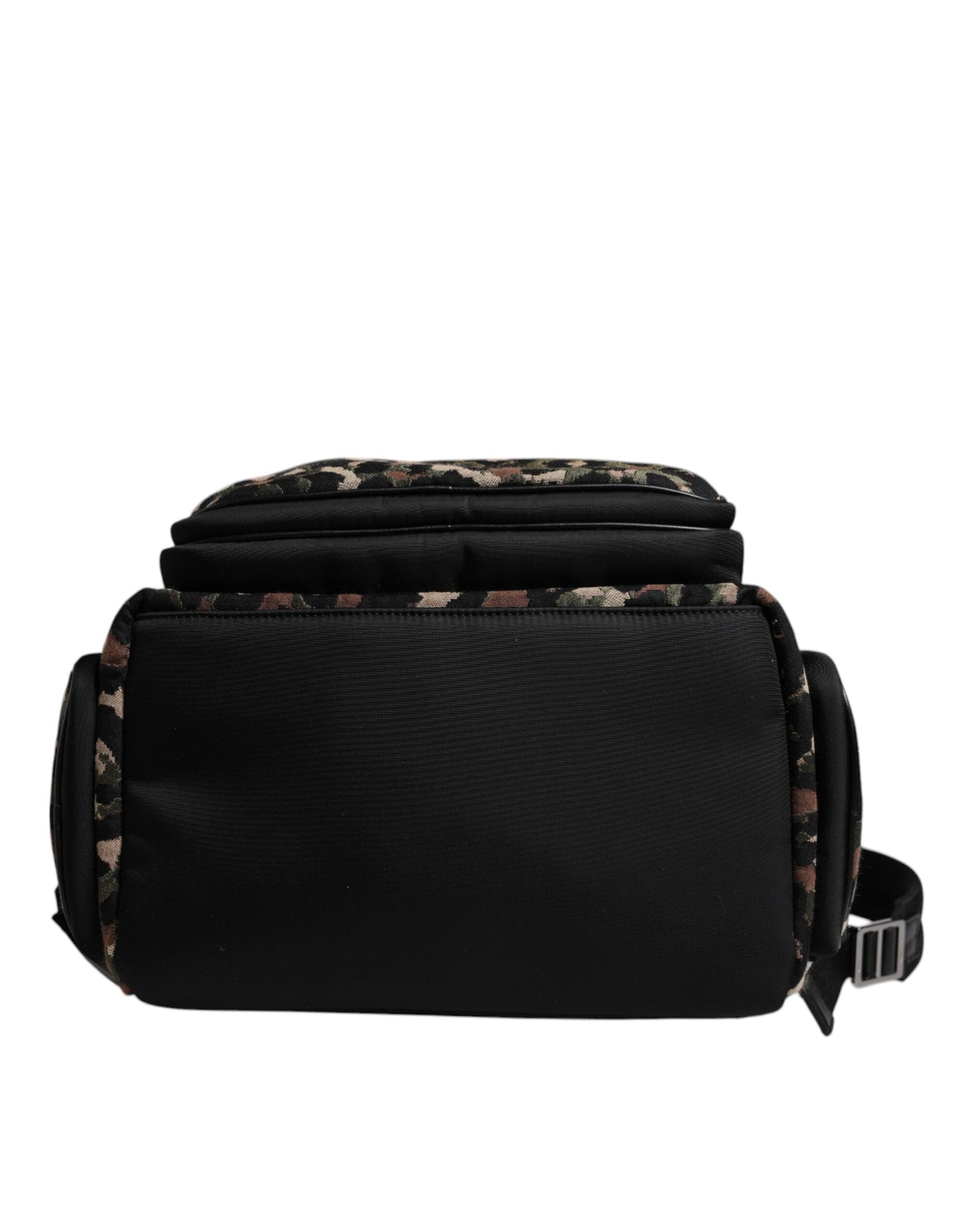 Dolce & Gabbana Multicolor Leopard Print DG Logo Plaque Männer Rucksack Tasche