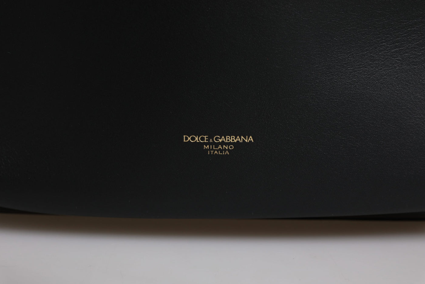 Dolce & Gabbana Schwarze DG Leder Logo Print Travel Back Pack Tasche