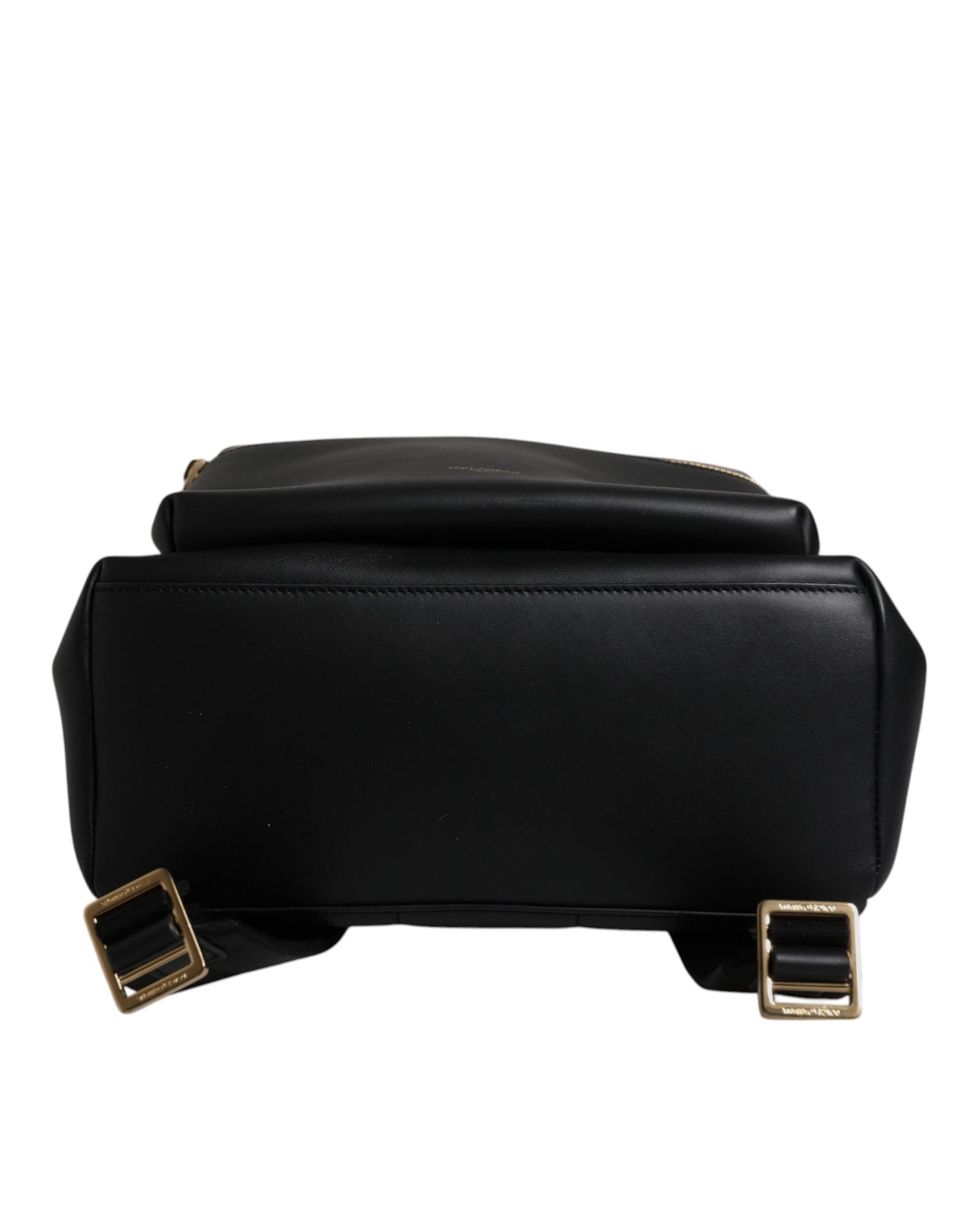 Dolce & Gabbana Schwarze DG Leder Logo Print Travel Back Pack Tasche