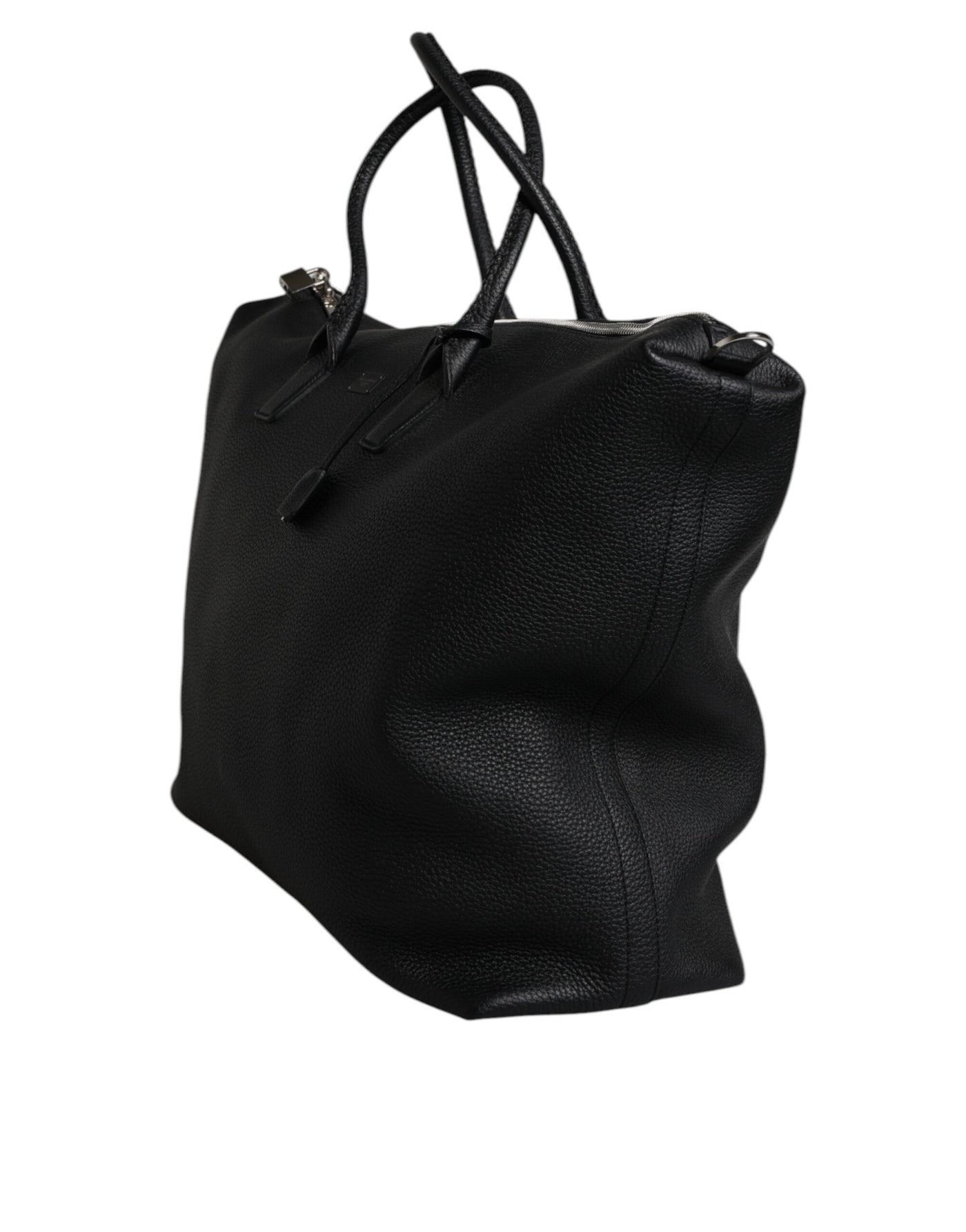 Dolce & Gabbana Schwarze Kalbslederhandtasche Duffle Bag