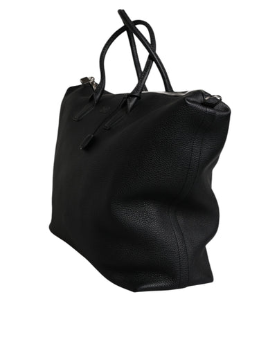 Dolce & Gabbana Schwarze Kalbslederhandtasche Duffle Bag