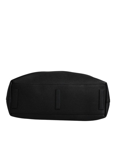 Dolce & Gabbana Schwarze Kalbslederhandtasche Duffle Bag