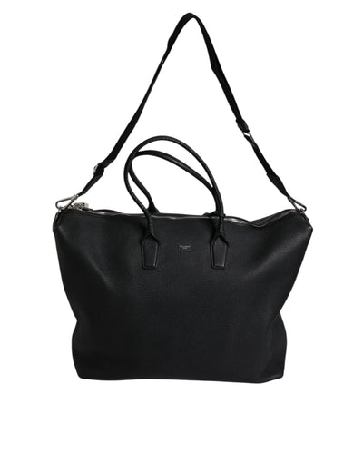Dolce & Gabbana Schwarze Kalbslederhandtasche Duffle Bag