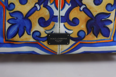 Dolce & Gabbana Multicolor Majolika Druck Nylon Reise-Rucksack Tasche