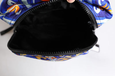 Dolce & Gabbana Multicolor Majolika Druck Nylon Reise-Rucksack Tasche