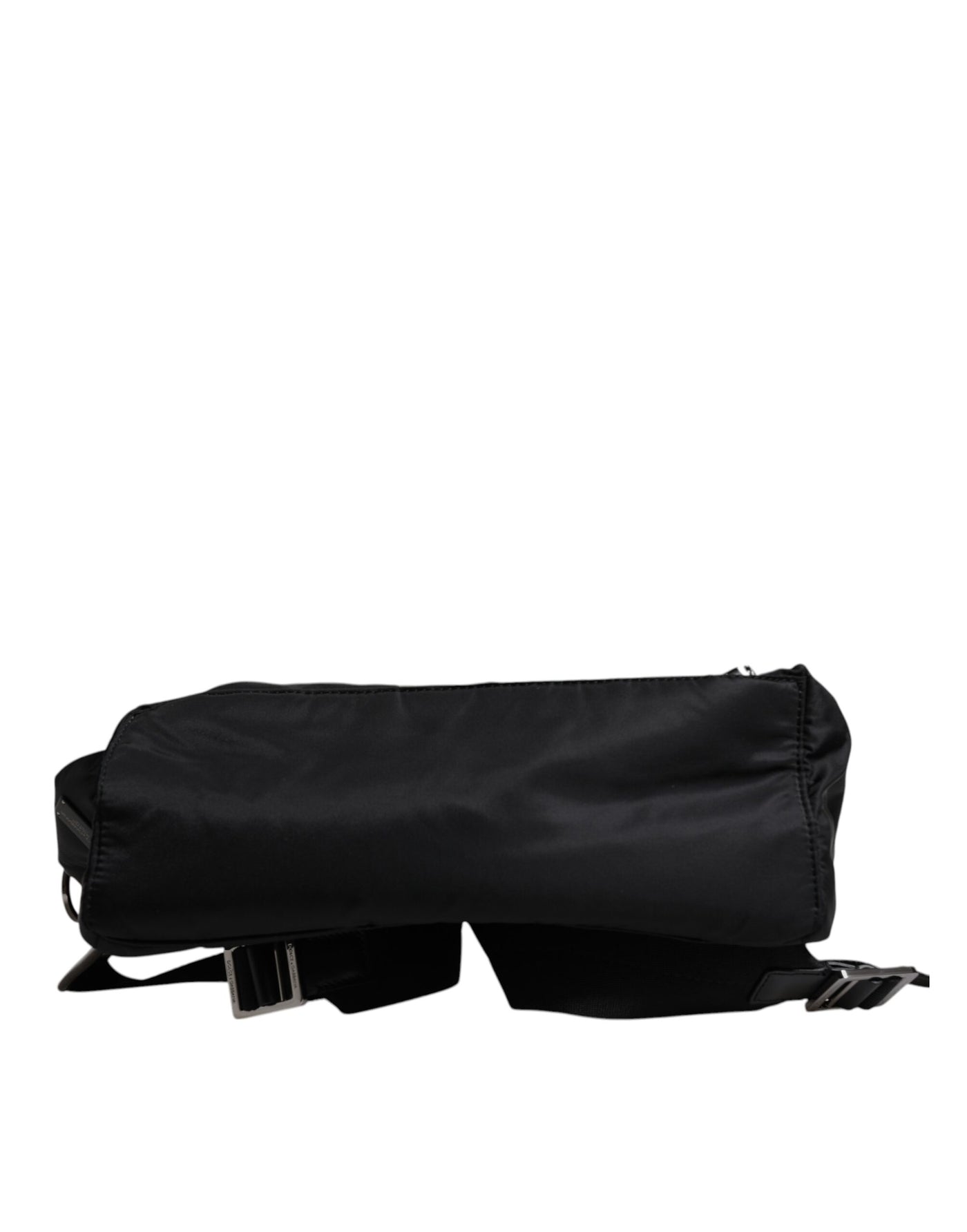 Dolce & Gabbana Schwarzes Logo Tape Polyamid Schule Reise Rucksack Tasche