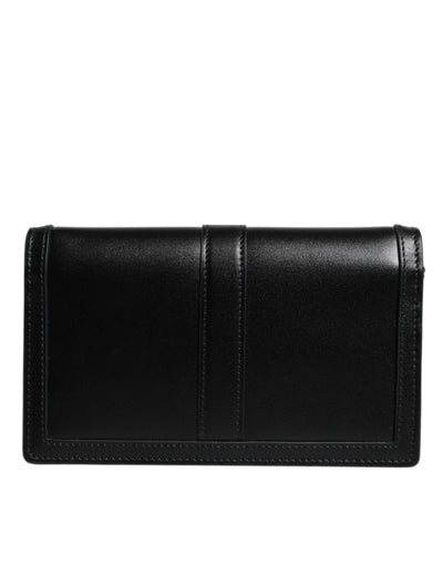 Versace Schwarze Kalbsleder-Kettenriemen-Schulter-Crossbody-Tasche