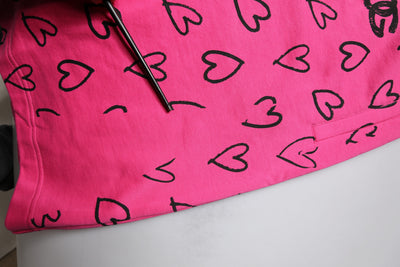 Dolce & Gabbana Rosa Bermuda-Shorts mit Herz-Print aus Baumwolle