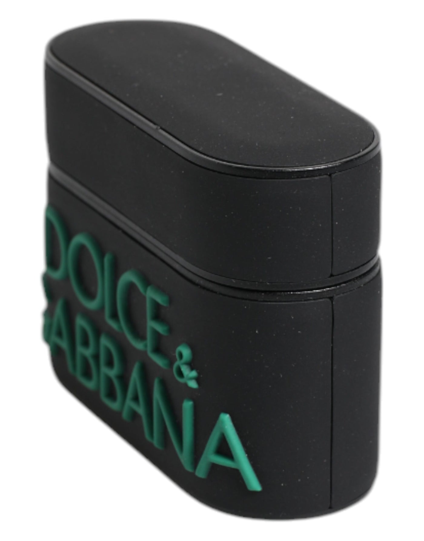 Dolce & Gabbana Schwarz Orange Silikon geprägte Logo Airpods Fall
