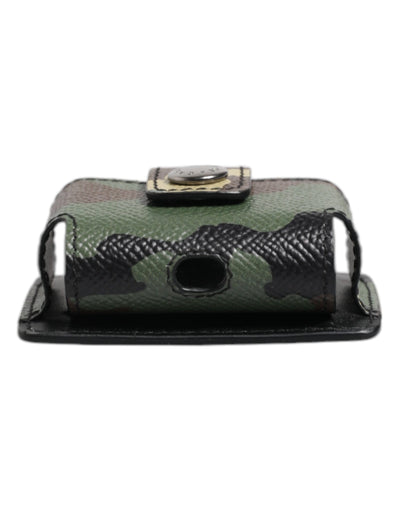 Dolce & Gabbana Multicolor Camouflage Leder Airpods Tasche