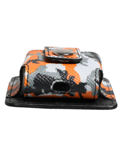Dolce & Gabbana Multicolor Camouflage Leder Airpods Tasche