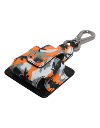 Dolce & Gabbana Multicolor Camouflage Leder Airpods Tasche