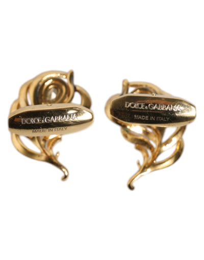 Dolce & Gabbana Mehrfarbige Pfauenfedern 925 Sterling Silber Manschettenknopf