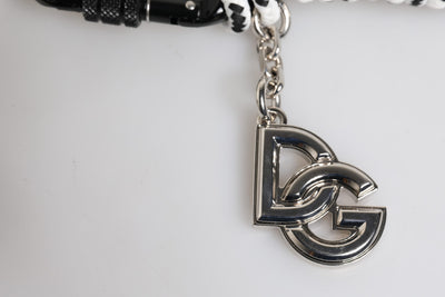 Dolce & Gabbana Multicolor Tape String DG Logo Schlüsselanhänger Polyester Schlüsselring