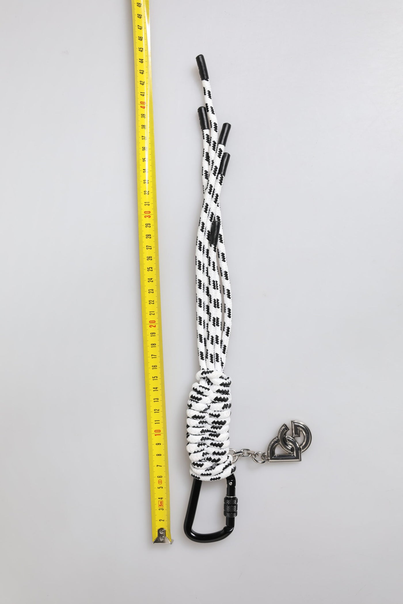 Dolce & Gabbana Multicolor Tape String DG Logo Schlüsselanhänger Polyester Schlüsselring