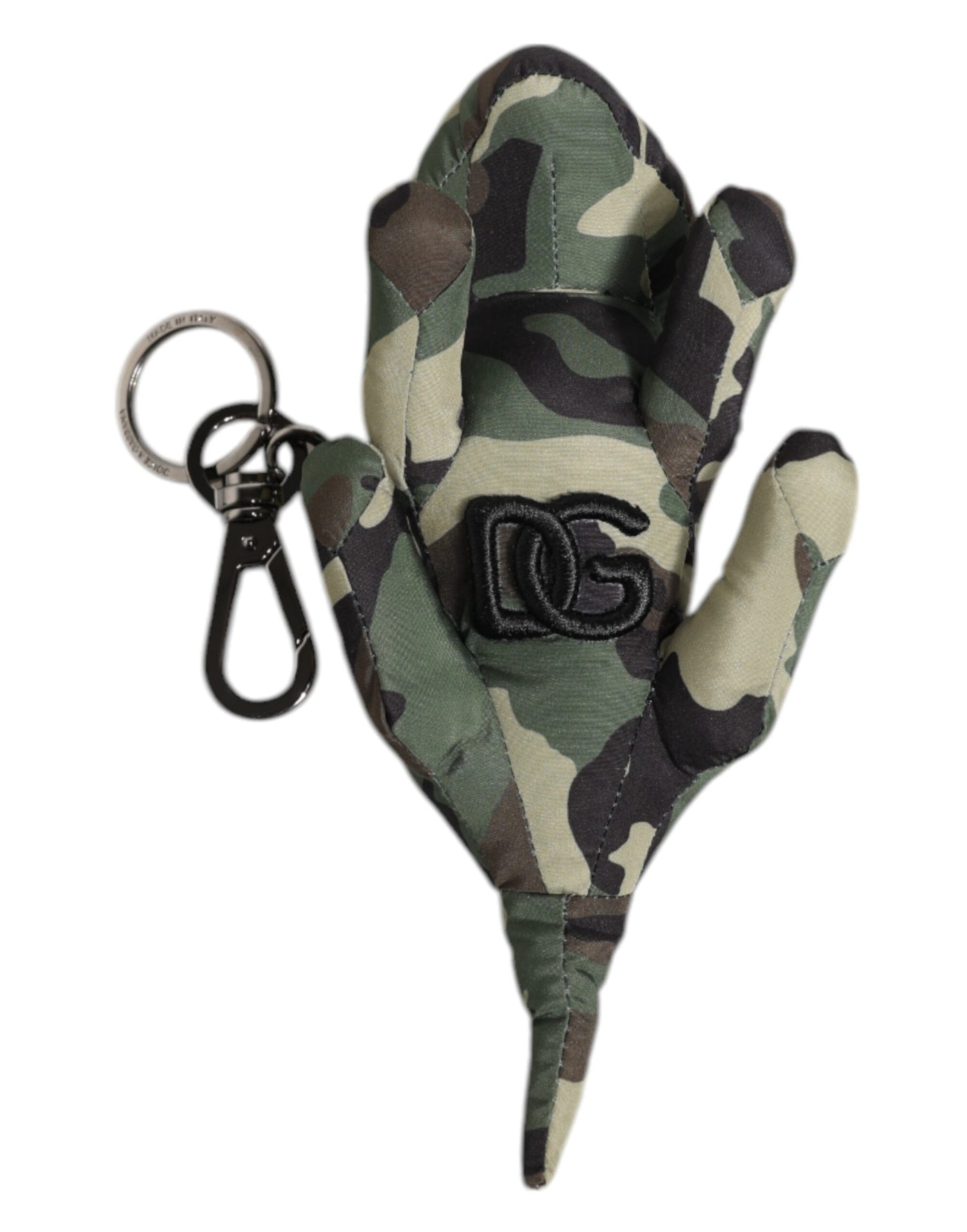 Dolce & Gabbana Multicolor Camouflage Tier Silhouette Schlüsselanhänger Schlüsselring