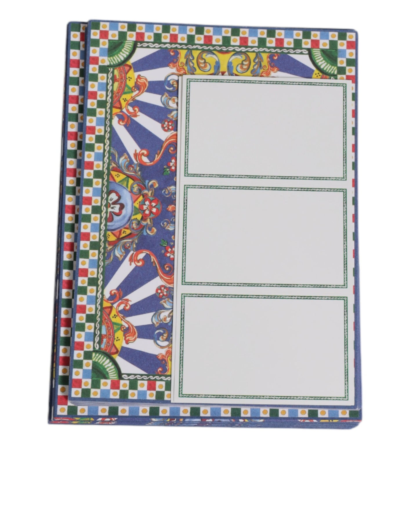 Dolce & Gabbana Multicolor Carretto Siciliano Briefumschlag Postkartenetui