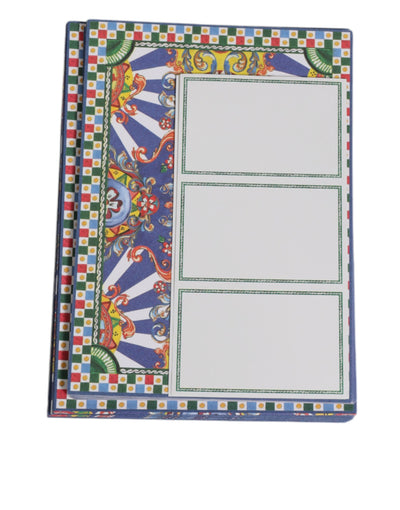 Dolce & Gabbana Multicolor Carretto Siciliano Briefumschlag Postkartenetui
