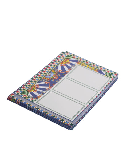 Dolce & Gabbana Multicolor Carretto Siciliano Briefumschlag Postkartenetui