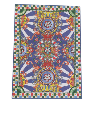 Dolce & Gabbana Multicolor Carretto Siciliano Briefumschlag Postkartenetui