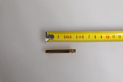 Dolce & Gabbana Goldton Messing Logo Krawattenklammer Bar