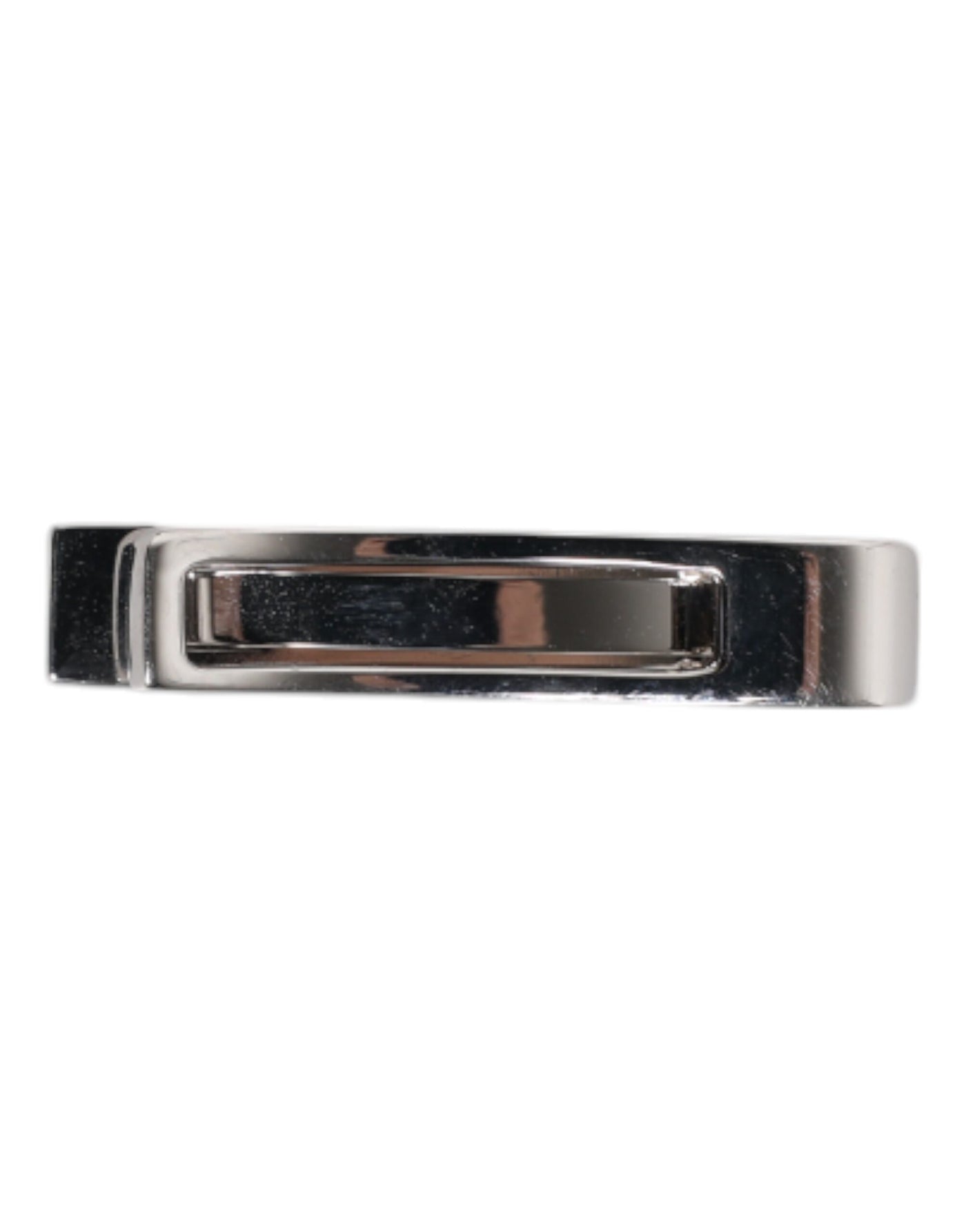 Dolce & Gabbana Silberfarbenes Messing Logo Krawattenklammer Bar