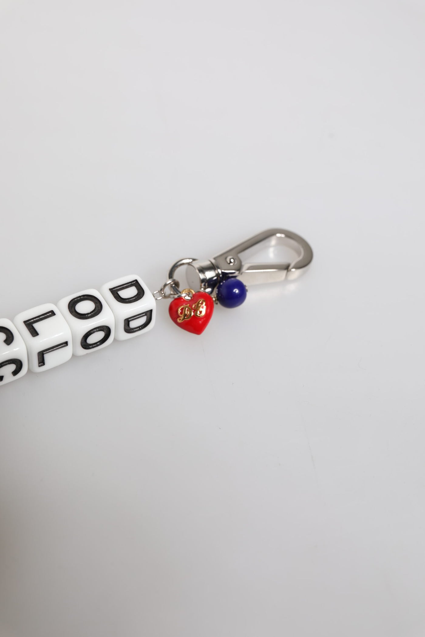 Dolce & Gabbana Silber Messing Kette Würfel Logo verschönert Charme Armband