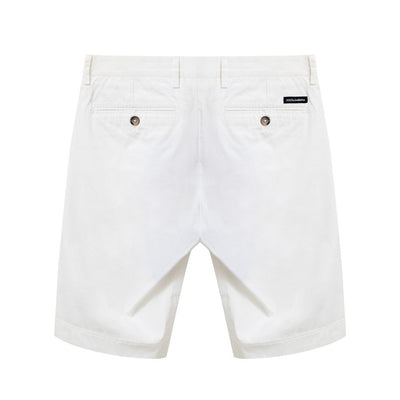 Dolce & Gabbana Weiße Baumwoll-Bermudas
